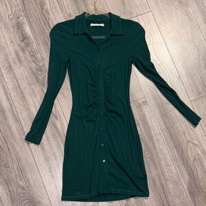Abercrombie & Fitch Dark Green Long Sleeve Dress